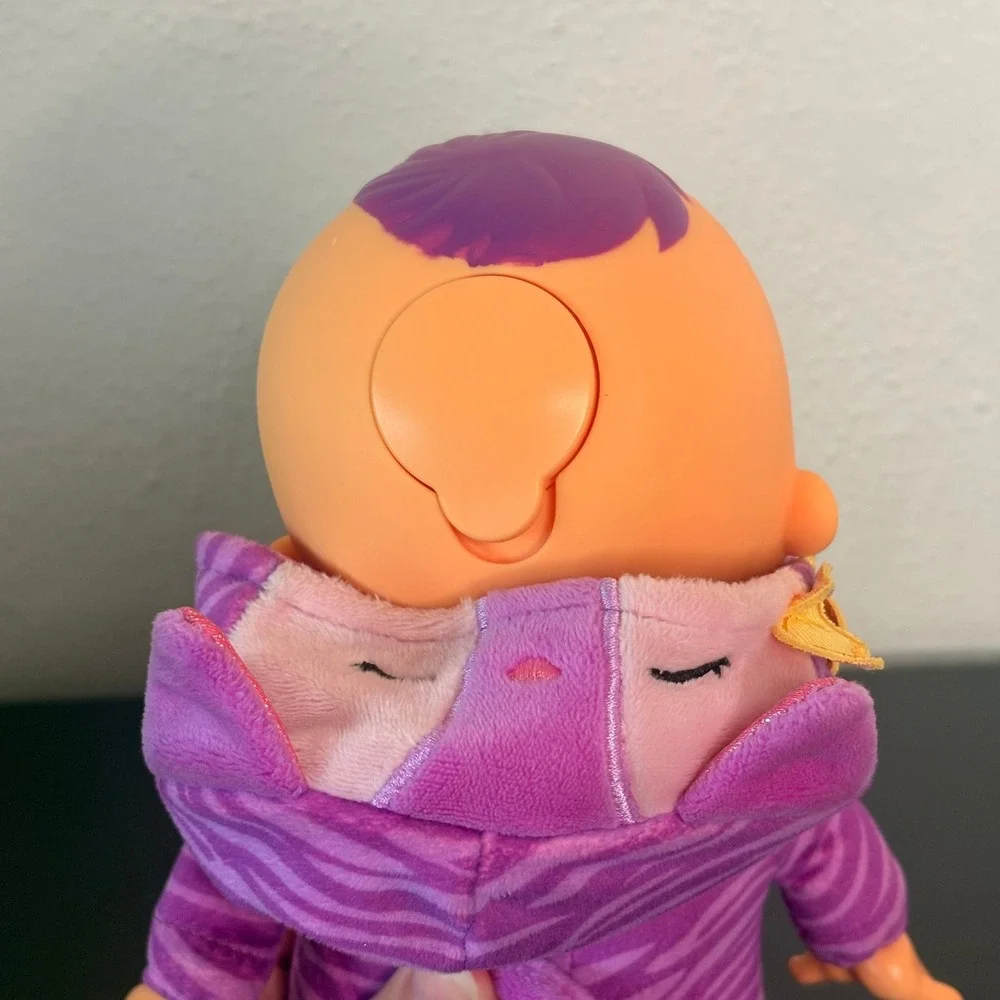 IMC Toys Cry Babies Doll Kids 12in Purple Excellent Katie Tiger Kitty Pajamas